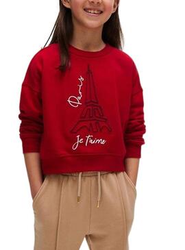 Sweatshirt Mayoral Paris Rot für Mädchen