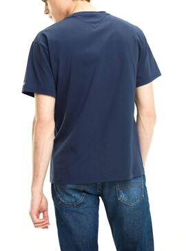T-Shirt Tommy Jeans Scratched Marino Herren