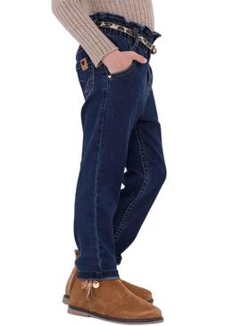 Hose Mayoral Largo Denim Gürtel für Mädchen