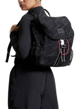 Rucksack Tommy Jeans Skater Logos Schwarz für Damen