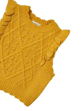 Weste Mayoral Tricot Gelb für Mädchen