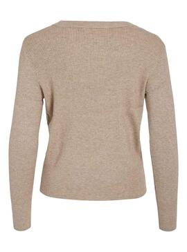 Pullover Vila Vicomfy Beige für Damen