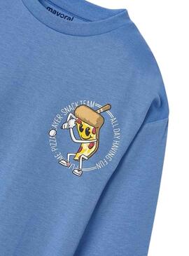 T-Shirt Mayoral Snack Team Blau für Junge