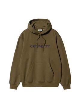 Sweatshirt Carhartt Hooded Schweiß Grün für Herren
