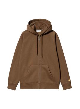Jacke Carhartt Hooded Chase Braun für Herren
