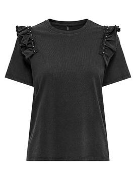T-Shirt Only Rebelle Schwarz für Damen
