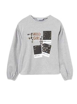 T-Shirt Mayoral Wild Girl Grau für Mädchen