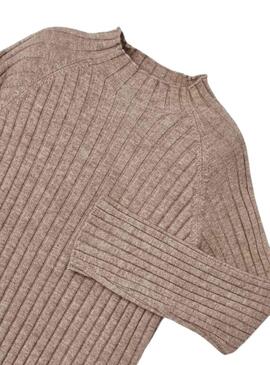 Pullover Mayoral Semicisne Canalé Beige für Mädchen