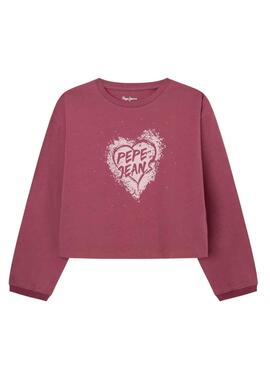 T-Shirt Pepe Jeans Samy Corazón Pink für Mädchen