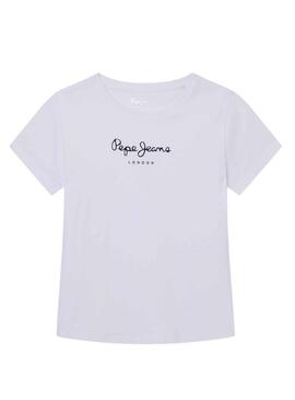 T-Shirt Pepe Jeans Verloren Winter Weiss für Mädchen