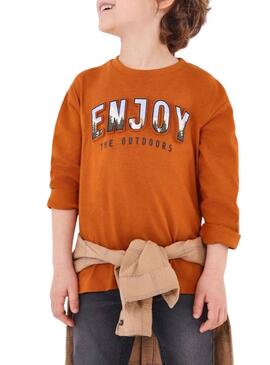 T-Shirt Mayoral Geprägt Orange für Junge