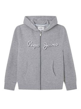 Sweatshirt Pepe Jeans Nolan Zip Grau für Junge