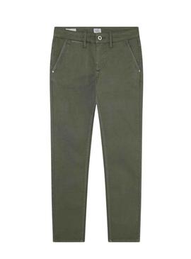 Hose Chino Pepe Jeans Greenwich Grün Junge