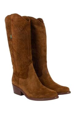 Stiefelettes Dakota Boots Cowboy Leder Braun für Damen