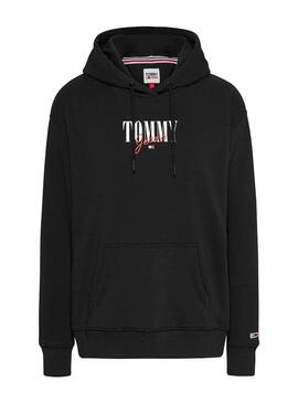 Sweatshirt Tommy Jeans Essential Logo 1 Schwarz Damen