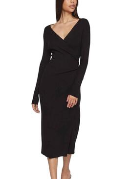 Kleid Vila Vicomfy Schwarz für Damen