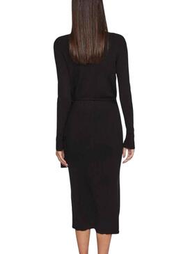 Kleid Vila Vicomfy Schwarz für Damen