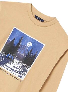 T-Shirt Mayoral Mountains Camel für Junge