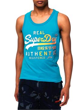 T-Shirt Superdry Hyper Fade Blau Herren