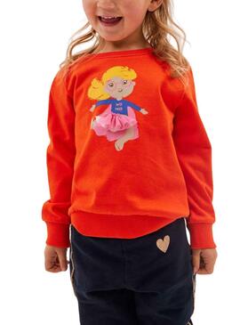 Sweatshirt Name It leila Orange für Mädchen