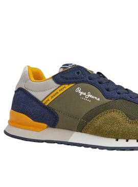 Sneakers Pepe Jeans London Forest Grün Junge