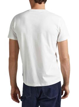 T-Shirt Pepe Jeans Westend Weiss für Herren