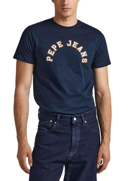 T-Shirt Pepe Jeans Westend Blau Marineblau Herren