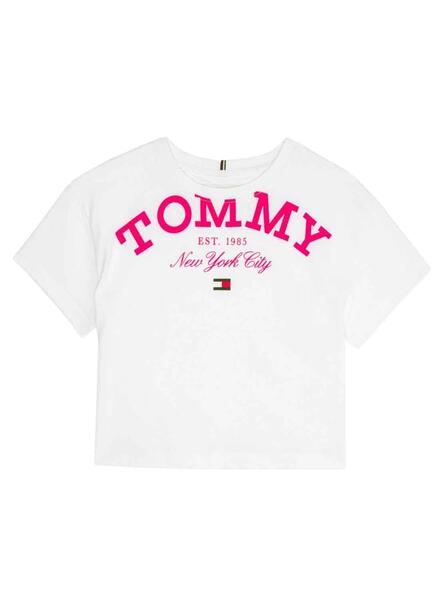 T-Shirt Tommy Hilfiger Tee Junge für Weiss Logo