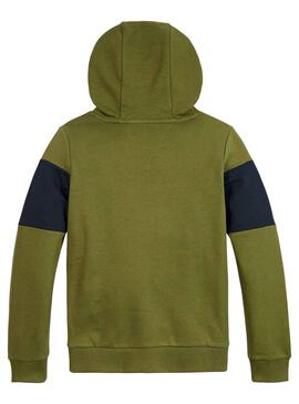 Sweatshirt Tommy Hilfiger Essential Block Grün Junge