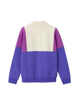 Sweatshirt Name It Nilea Farbe Block Lila Mädchen