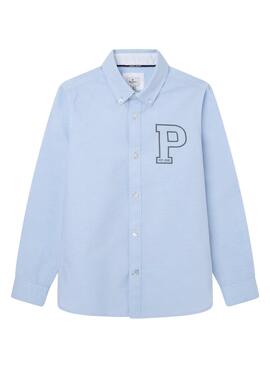 Hemd Pepe Jeans Divoll Oxford Blau für Junge