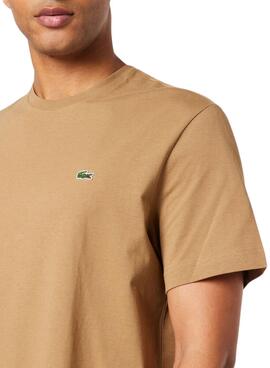 T-Shirt Lacoste Logo Tee Braun Herren Damen