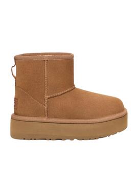 Stiefelettes UGG Classic Mini Platform Braun für Mädchen