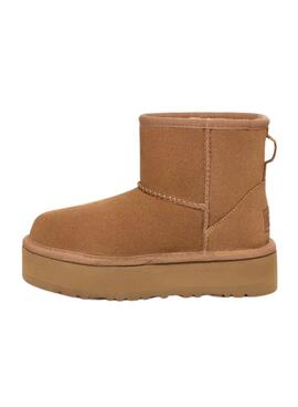 Stiefelettes UGG Classic Mini Platform Braun für Mädchen