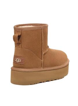 Stiefelettes UGG Classic Mini Platform Braun für Mädchen