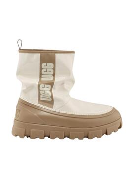 Stiefelettes UGG Classic Brellah Mini Beige für Damen