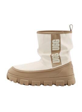 Stiefelettes UGG Classic Brellah Mini Beige für Damen