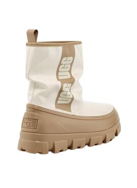 Stiefelettes UGG Classic Brellah Mini Beige für Damen