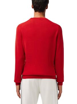 Pullover Lacoste Tricot Rot für Herren