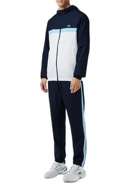 Trainingsanzug Lacoste Tennis Farbe Block Marineblau Herren