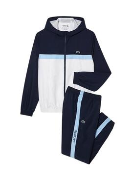 Trainingsanzug Lacoste Tennis Farbe Block Marineblau Herren