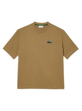 T-Shirt Lacoste Loose Fit Eco Braun Herren Damen