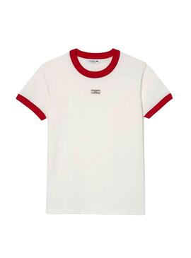 T-Shirt Lacoste Tennis Insignia Weiss Damen