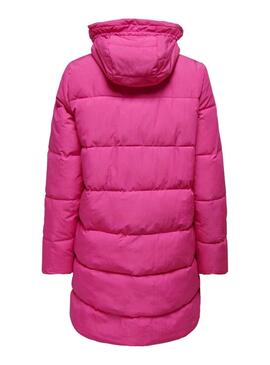 Jacke Only Dolly Long Puffer Rosa für Damen