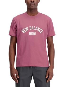T-Shirt New Balance Essvartee Rosa für Herren