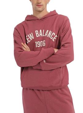 Sweatshirt New Balance Essential Varsity Rosa Herren
