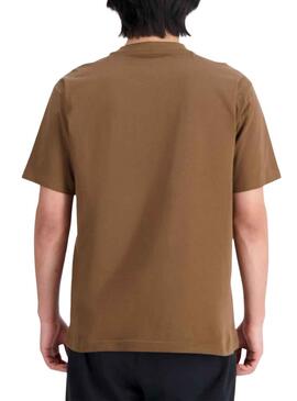 T-Shirt New Balance Stacked Braun Herren