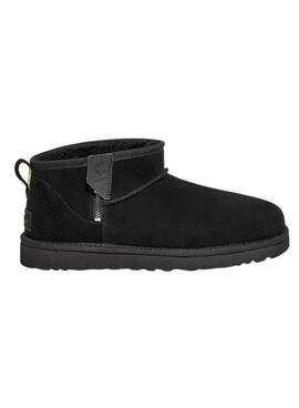 Stiefelettes UGG Classic Ultra Mini Zip Schwarz für Damen