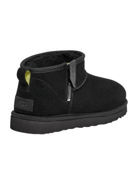 Stiefelettes UGG Classic Ultra Mini Zip Schwarz für Damen