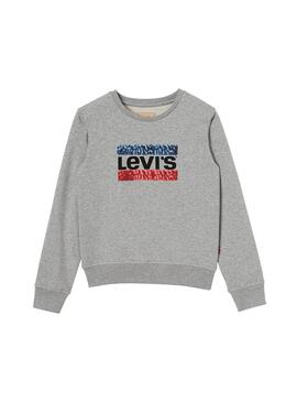 Sweatshirt Levis Billie Sequins Grau Mädchen